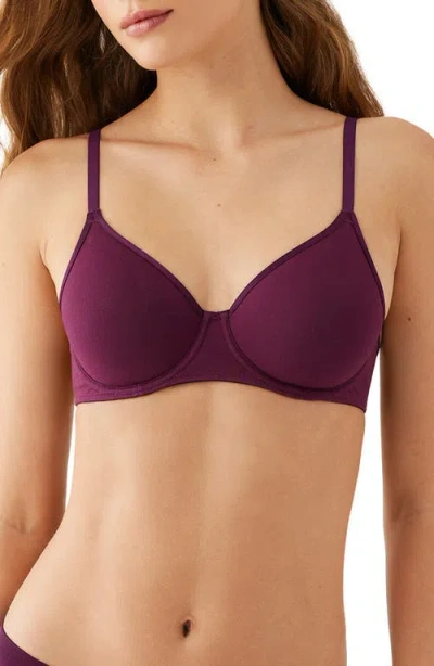 B.tempt'd By Wacoal B. Tempt'd By Wacoal Cotton To A Tee Scoop Unlined Underwire Bra In Potent Purple