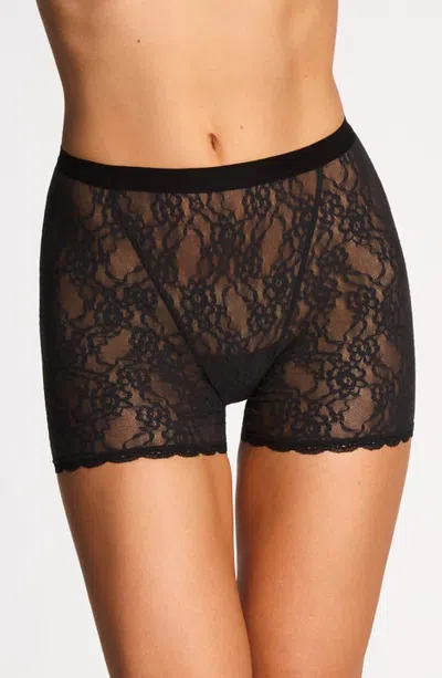 B.tempt'd By Wacoal Effortless Lace Shorts In Black