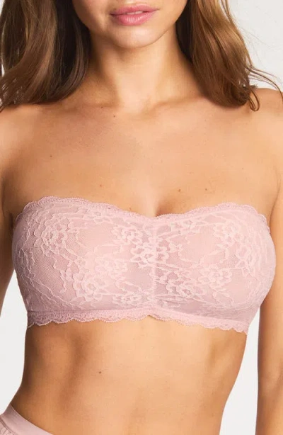 B.tempt'd By Wacoal Effortlessly Strapless Lace Bandeau Bra In Pink