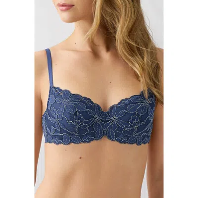B.tempt'd By Wacoal Feeling Famous Underwire Balconette Bra In Blue