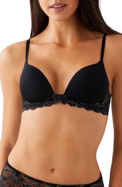 B.tempt'd By Wacoal Feeling Famous Wirefree Push-up Bra In Night/angel Wing