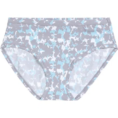 B.tempt'd By Wacoal Future Foundation Hipster Panties In Dream Blue/gray Camouflage