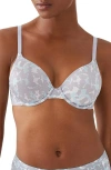 B.tempt'd By Wacoal Future Foundation Underwire T-shirt Bra In Dream Blue/gray Camouflage