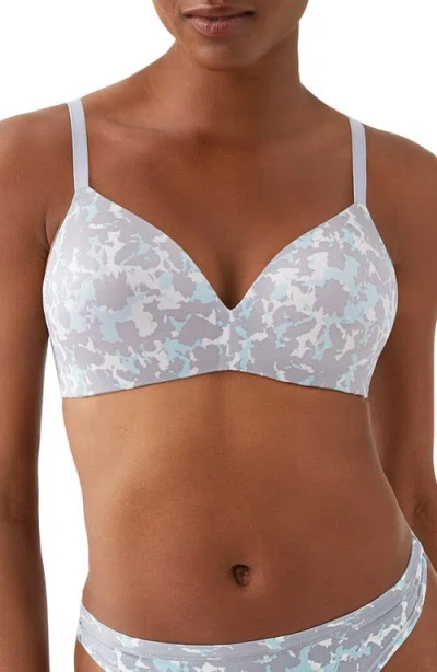 B.tempt'd By Wacoal Future Foundation Wireless T-shirt Bra In Dream Blue/gray Camouflage