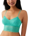 B.tempt'd By Wacoal Inspired Eyelet Longline Bralette In Water Garden