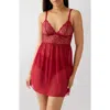 B.tempt'd By Wacoal It's On Lace & Mesh Chemise In Red