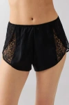 B.tempt'd By Wacoal It's On Lace & Satin Shorty Tap Shorts In Black
