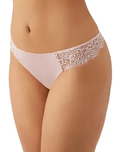 B.tempt'd By Wacoal It's On Lace Trim Thong In Rose Smoke