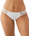 B.tempt'd By Wacoal B. Tempt'd By Wacoal It's On Lace Trim Thong In Sea Salt