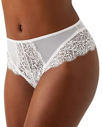 B.tempt'd By Wacoal It's On Mesh Lace Thong In Sea Salt