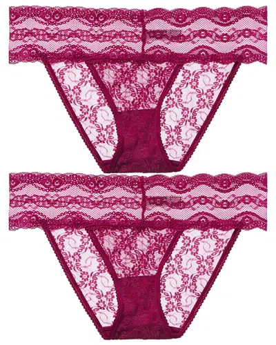 B.tempt'd By Wacoal Lace Kiss Bikini In Burgundy