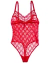 B.tempt'd By Wacoal Lace Kiss Bodysuit In Red