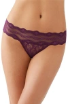 B.tempt'd By Wacoal B. Tempt'd By Wacoal Lace Kiss Thong In Potent Purple