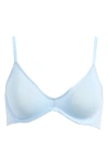 B.tempt'd By Wacoal B. Tempt'd By Wacoal Cotton To A Tee Scoop Unlined Underwire Bra In Dream Blue