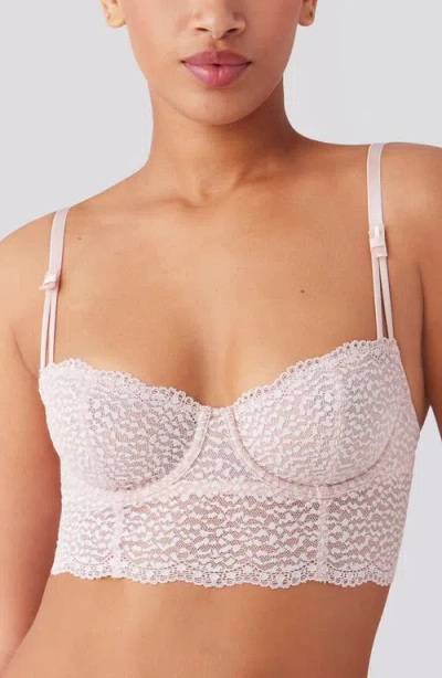 B.tempt'd By Wacoal Untamed Underwire Longline Demi Bra In Pink