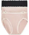 B.tempt'd By Wacoal Women's 3-pk. Inspired Eyelet Hi-leg Underwear 970319 In Basic 1 (1 Night,2 Rose Smoke)