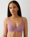 B.tempt'd By Wacoal Women's B.wow'd Wirefree Bralette 952287 In Purple
