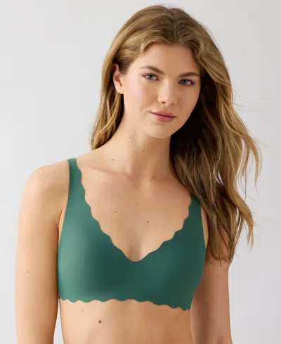 B.tempt'd By Wacoal Women's B.wow'd Wirefree Bralette 952287 In Green