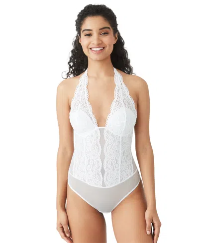 B.tempt'd 'by Wacoal Women's Ciao Bella Lingerie Halter Bodysuit 936144 In White