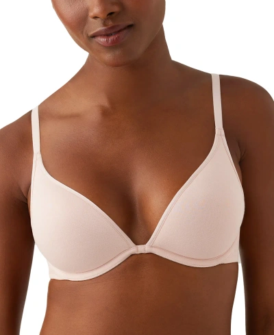 B.tempt'd By Wacoal Women's Cotton To A Tee Plunge Contour Bra 953272 In Rose Smoke