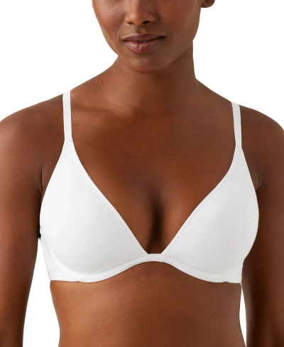 B.tempt'd By Wacoal Women's Cotton To A Tee Plunge Contour Bra 953272 In White