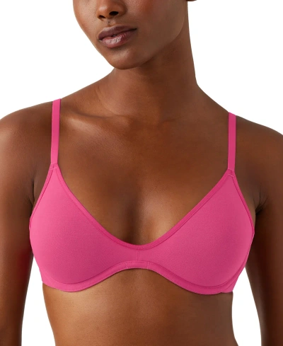 B.tempt'd By Wacoal Women's Cotton To A Tee Scoop Underwire Bra 951272 In Raspberry Sorbet