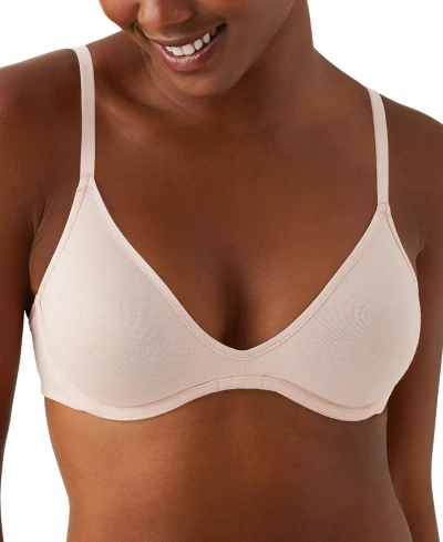 B.tempt'd By Wacoal Women's Cotton To A Tee Scoop Underwire Bra 951272 In Rose Smoke