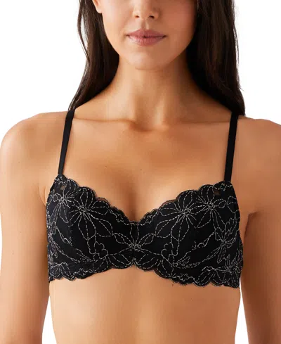 B.tempt'd By Wacoal Women's Feeling Famous Balconette Contour Bra 953309 In Night,angel Wing