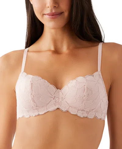 B.tempt'd By Wacoal Women's Feeling Famous Balconette Contour Bra 953309 In Rose Smoke,white