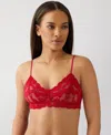 B.tempt'd By Wacoal Women's Feeling Famous Lace Bralette 910209 In Red