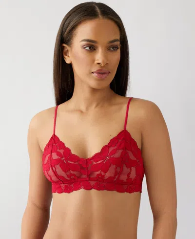B.tempt'd By Wacoal Women's Feeling Famous Lace Bralette 910209 In Red