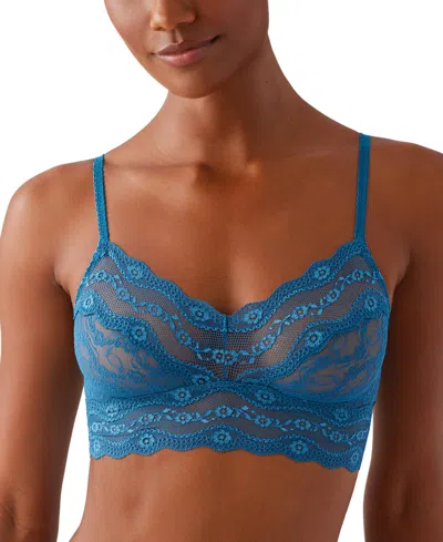 B.tempt'd By Wacoal Women's Lace Kiss Bralette 910182 In Blue