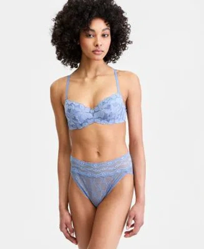B.tempt'd B.temptd By Wacoal Womens Feeling Famous Balconette Contour Bra Lace Kiss High Leg Brief Underwear In Night