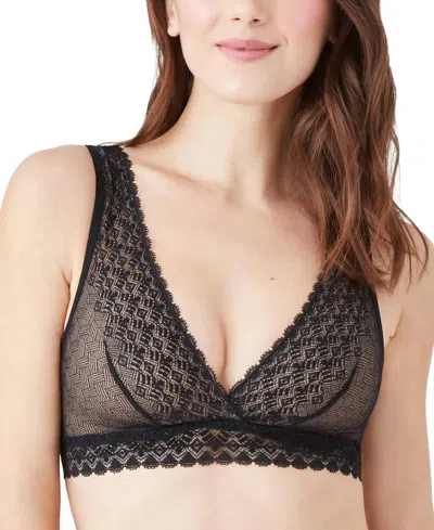 B.tempt'd Net Perfection Bralette In Night In Black