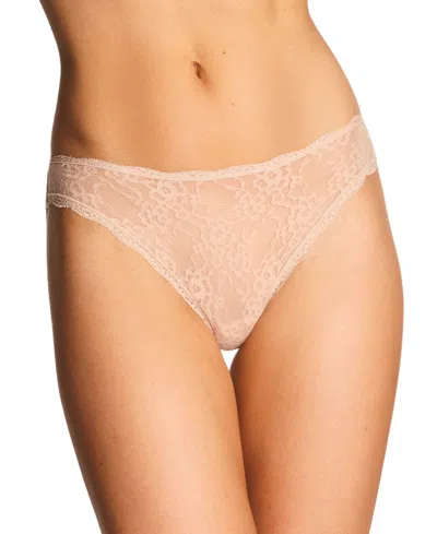 B.tempt'd Women's By Wacoal Floral Lace Moderate Coverage High-leg Panties In Au Natural