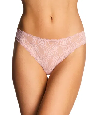 B.tempt'd Women's By Wacoal Floral Lace Moderate Coverage High-leg Panties In Blush Pink