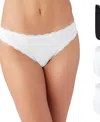 B.tempt'd By Wacoal Women's Inspired Eyelet Bikini Underwear 973219 In Basic 2 (1 Night,2 White)