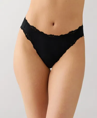 B.tempt'd Women's Moderate Coverage Lace Detailed Panties In Black