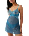 B.TEMPT'D WOMEN'S OPENING ACT LACE FISHNET CHEMISE LINGERIE NIGHTGOWN 914227