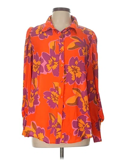 Pre-owned Btfbm 3/4 Sleeve Blouse In Orange