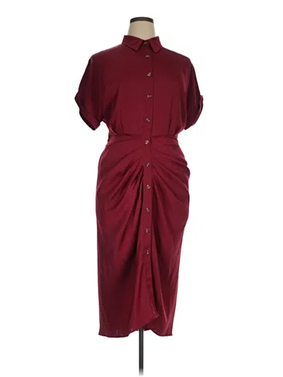 Pre-owned Btfbm Casual Dress In Burgundy