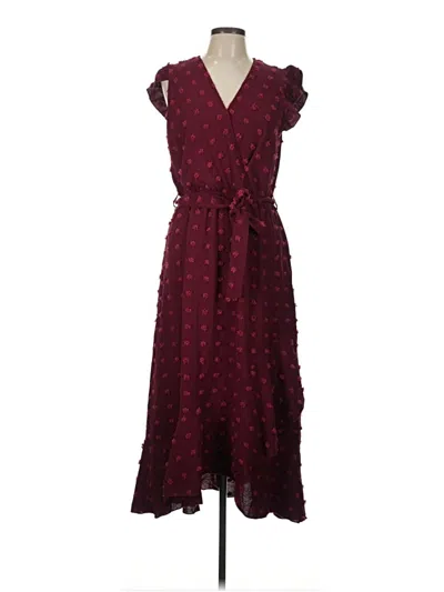Pre-owned Btfbm Casual Dress In Burgundy