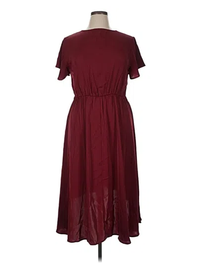 Pre-owned Btfbm Casual Dress In Burgundy