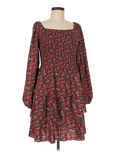 Pre-owned Btfbm Casual Dress In Burgundy