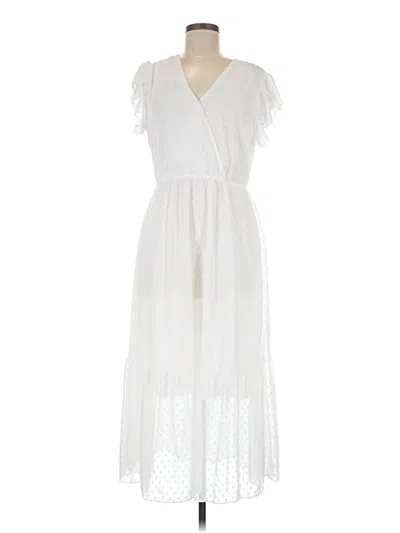 Pre-owned Btfbm Casual Dress In White