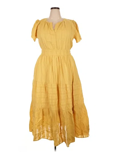 Pre-owned Btfbm Casual Dress In Yellow