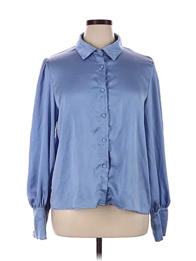 Pre-owned Btfbm Long Sleeve Blouse In Blue