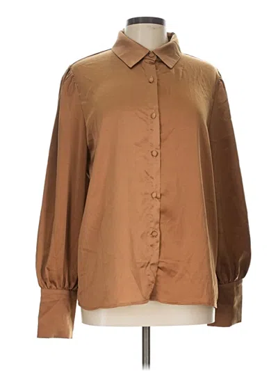 Pre-owned Btfbm Long Sleeve Blouse In Brown