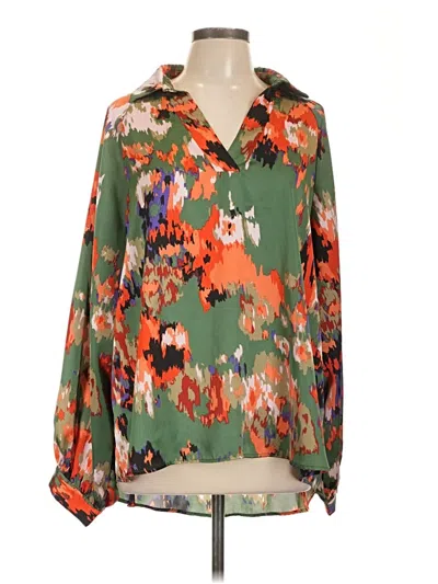 Pre-owned Btfbm Long Sleeve Blouse In Green