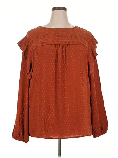 Pre-owned Btfbm Long Sleeve Blouse In Orange